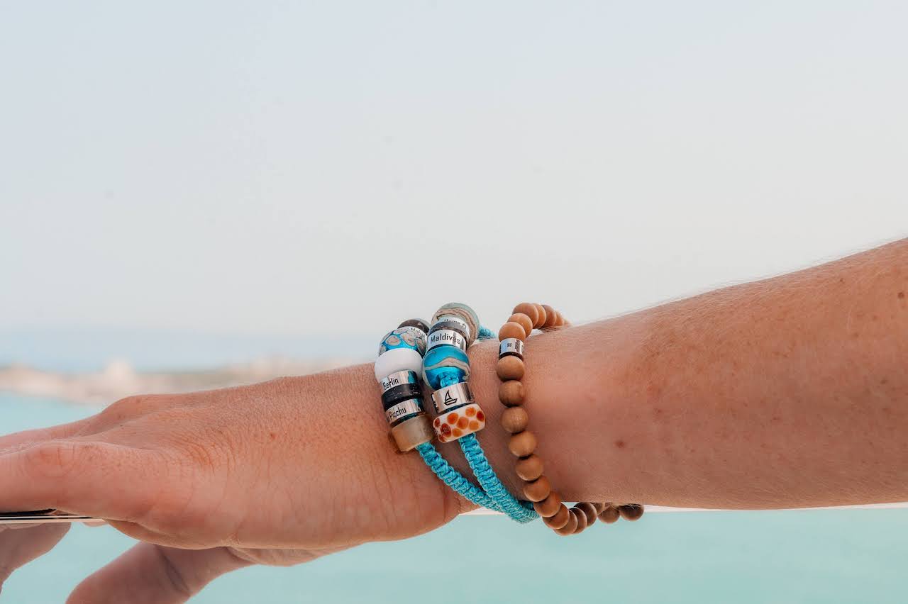 Turquoise Double El Camino Travel Memory Souvenir Bracelet by the sea