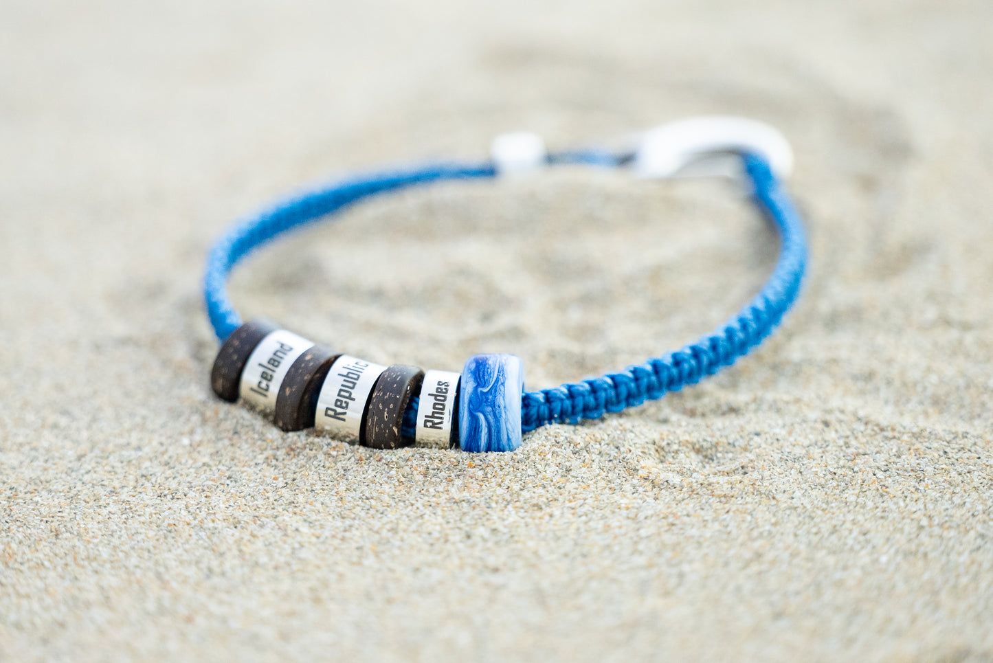 El Camino Travel Souvenir Memory Bracelet - Iceland, Republic of Ireland, Rhodes, Whale Steps Charms