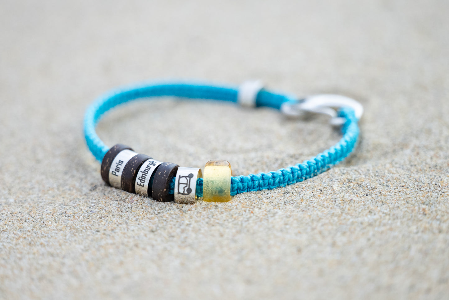 El Camino Travel Souvenir Memory Bracelet - Paris, Edinburgh, Tuk Tuk, Middle East Steps Charms