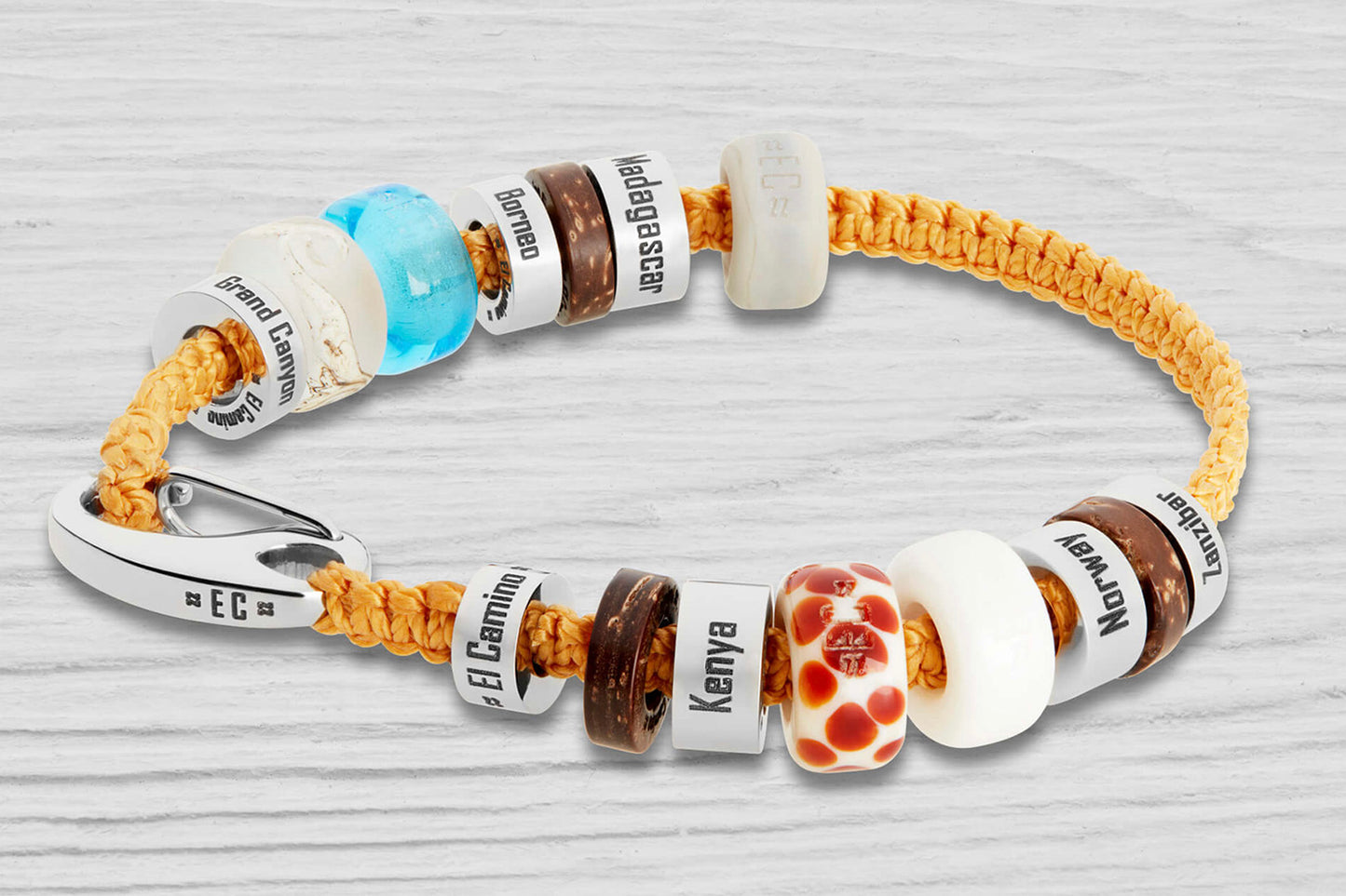 Golden Yellow El Camino Travel Memory Souvenir Bracelet