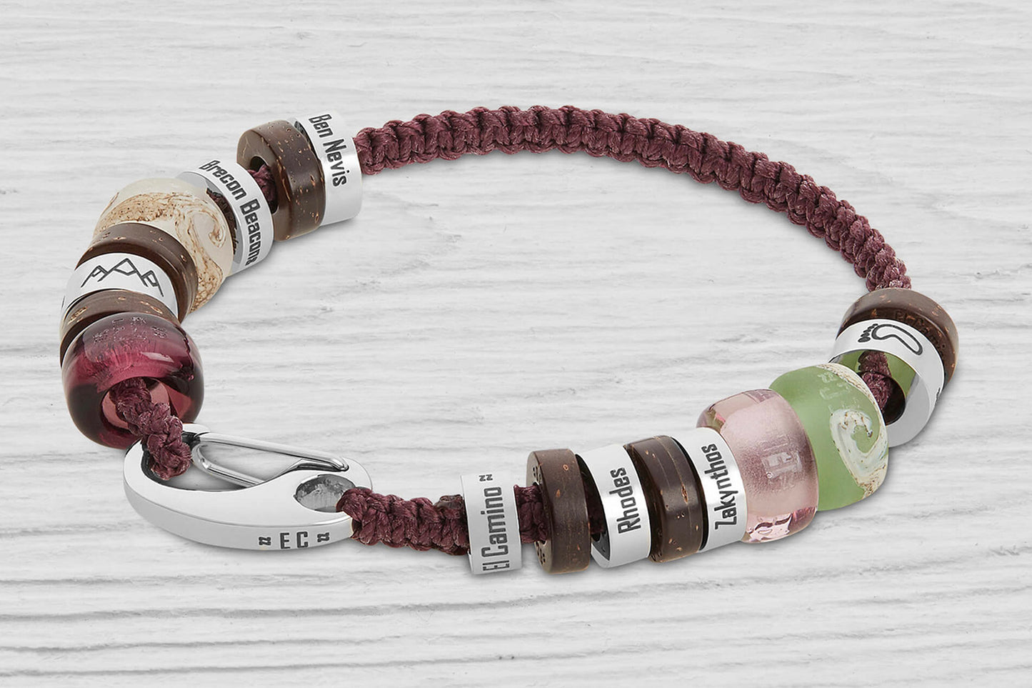 Purple El Camino Travel Memory Souvenir Bracelet