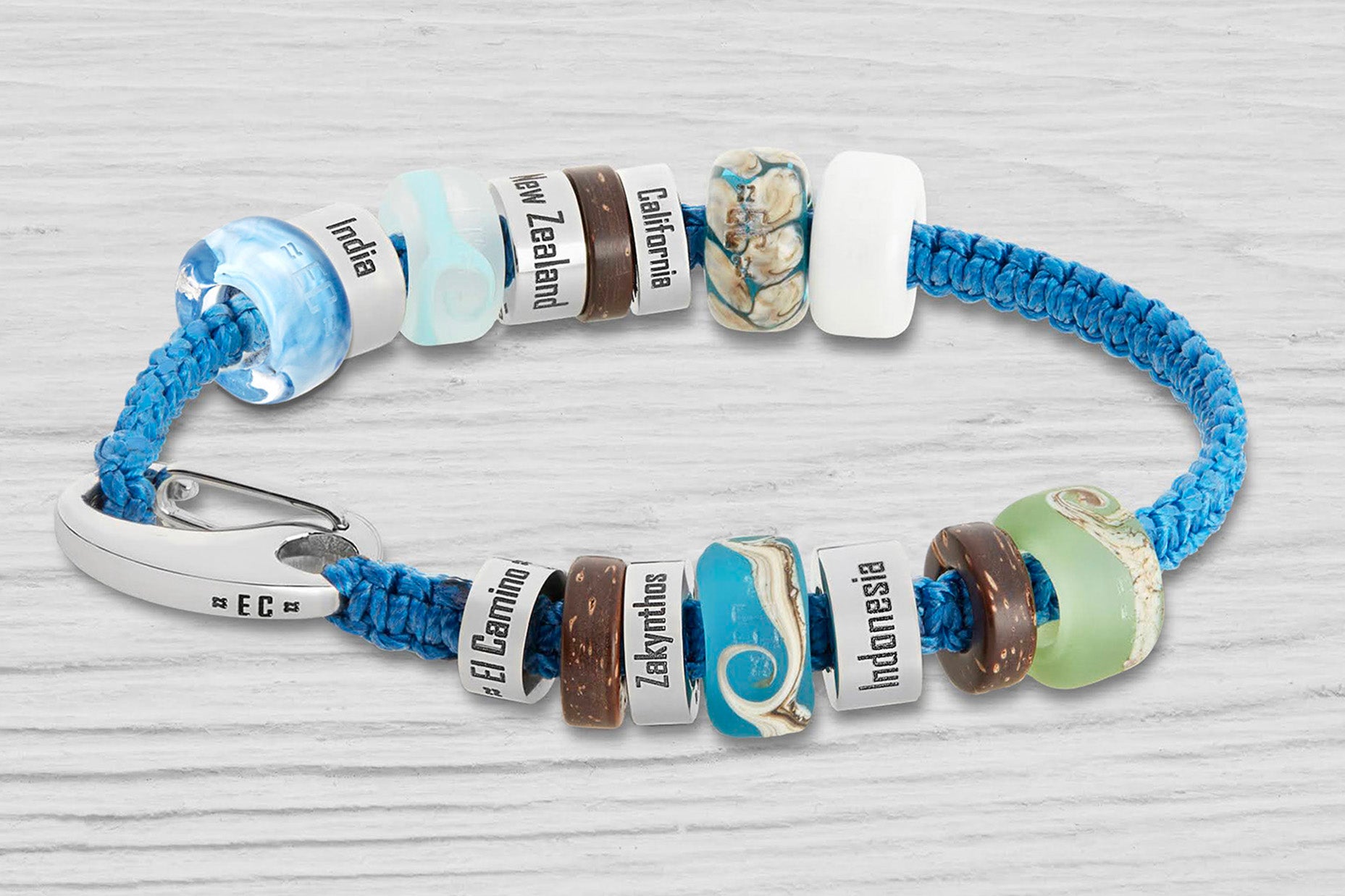 El Camino Blue Lagoon Full Travel Memory Souvenir Anklet