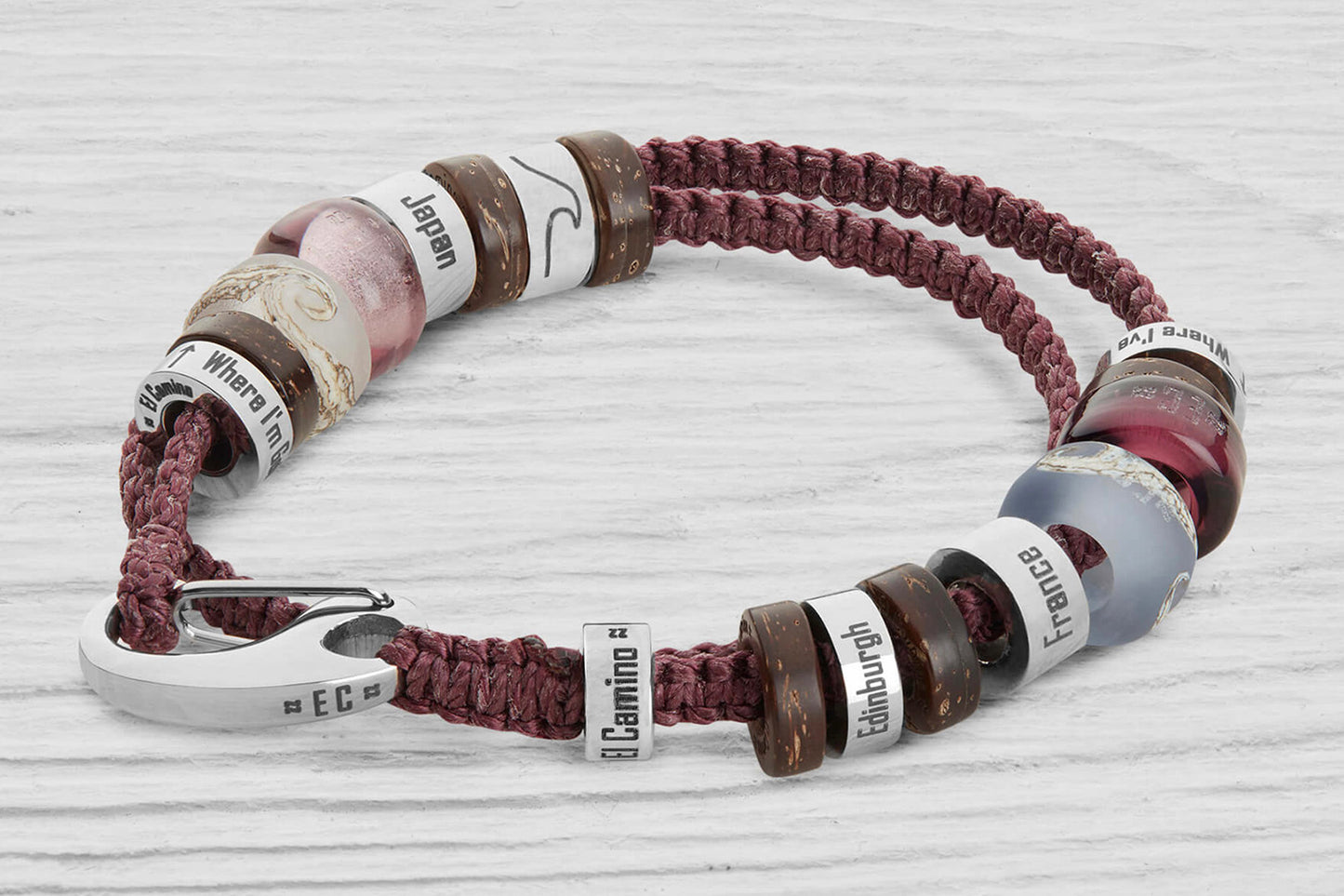 Purple Double El Camino Travel Memory Souvenir Bracelet