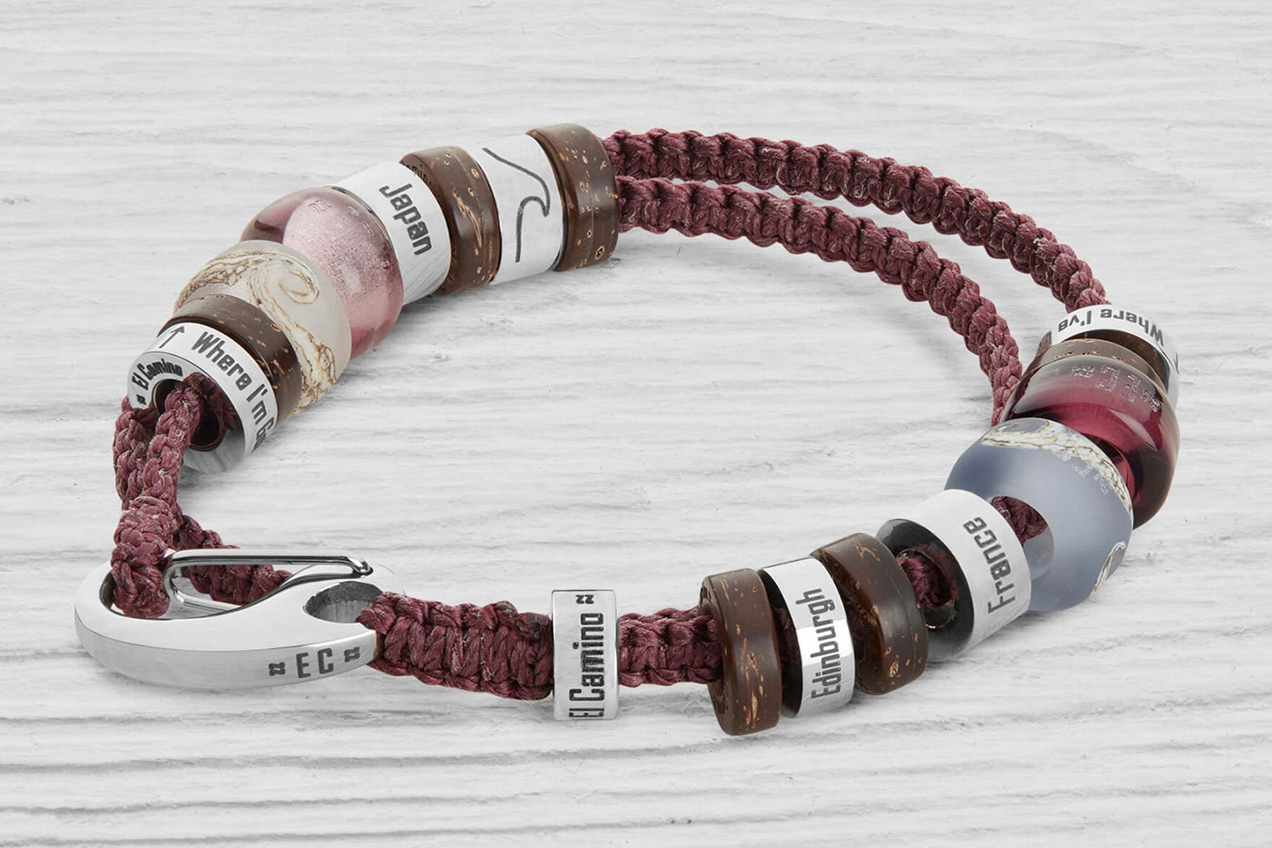 Purple Double El Camino Travel Memory Souvenir Bracelet