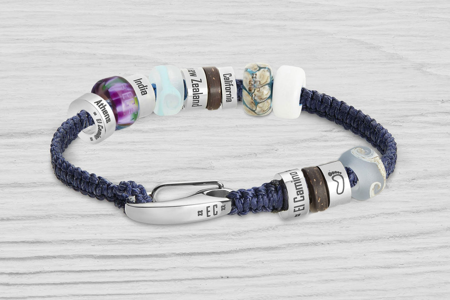 Navy Blue El Camino Travel Memory Souvenir Bracelet