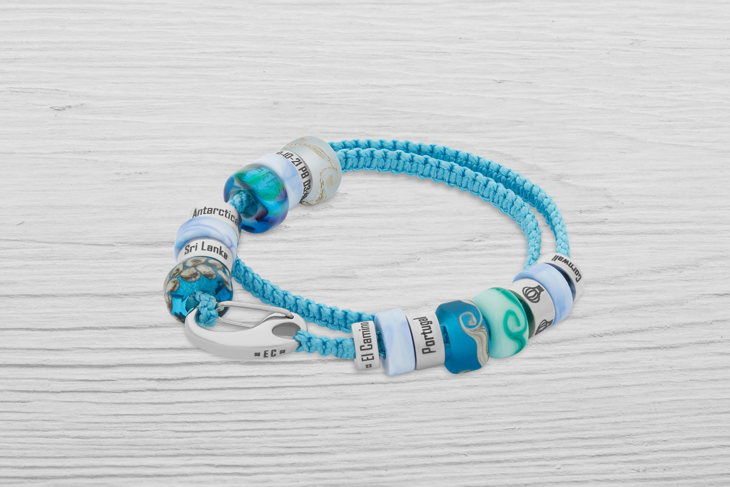 Turquoise El Camino Bracelet with Blue Recycled Plastic Spacers