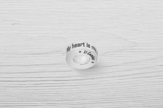 El Camino My heart is my compass travel quote Small Step bead