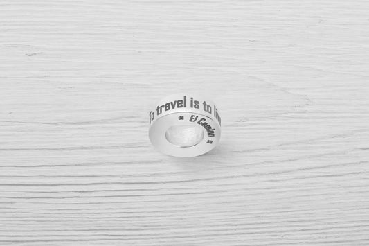 El Camino To travel is to live travel quote Small Step bead