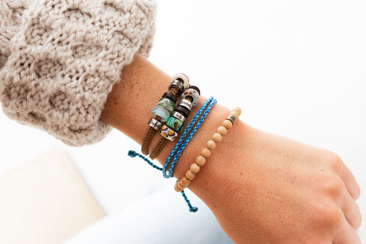 El Camino Turquoise and Blue Lagoon Journey Bracelets worn with other El Camino Bracelets