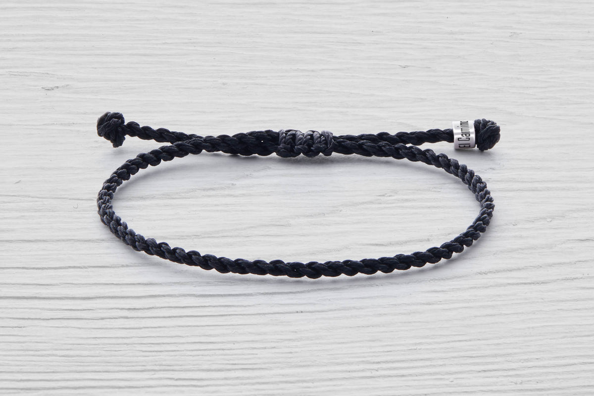 El Camino Bracelets Journey Bracelets - Black/Black- Travel Friendship Bracelets - The perfect gift for your travel buddy