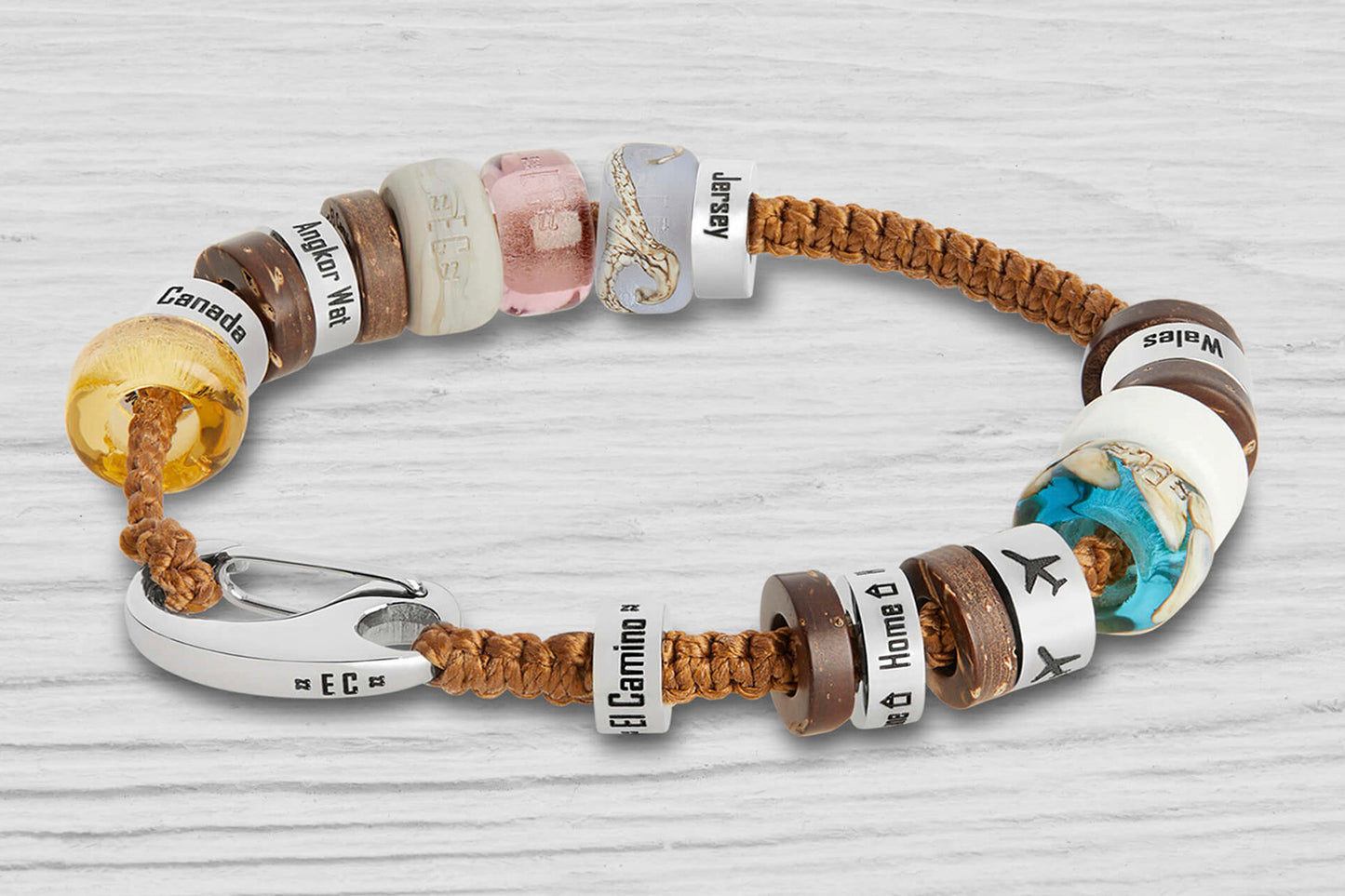 Chestnut Brown El Camino Travel Memory Souvenir Bracelet