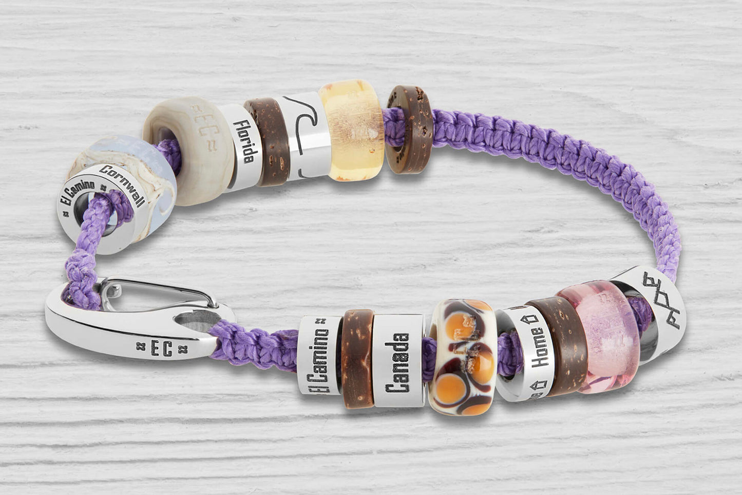 Lavender El Camino Travel Memory Souvenir Bracelet
