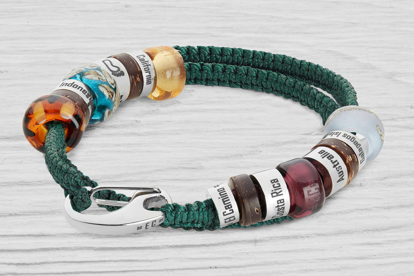 Jungle Green Full Double El Camino Travel Memory Souvenir Bracelet