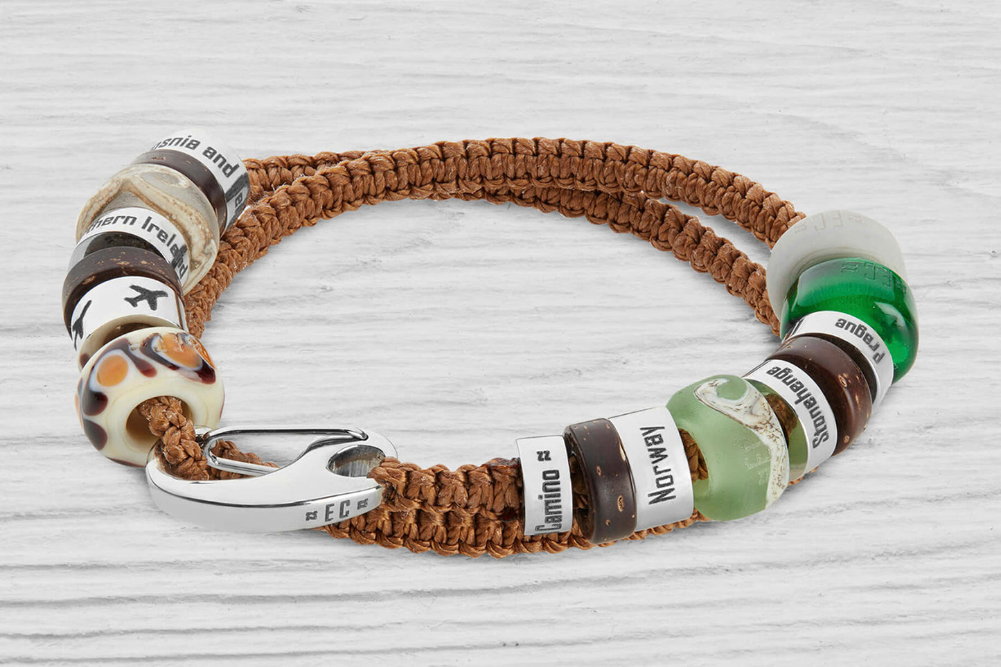 Chestnut Brown Double El Camino Travel Memory Souvenir Bracelet