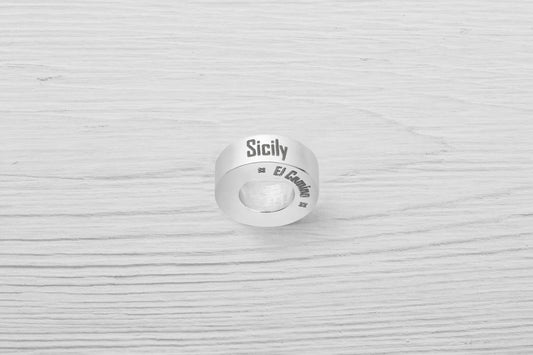 Sicily El Camino Small Step Travel Charm Bead