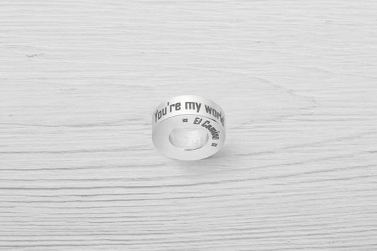 You're my world El Camino Small Step Travel Charm Bead