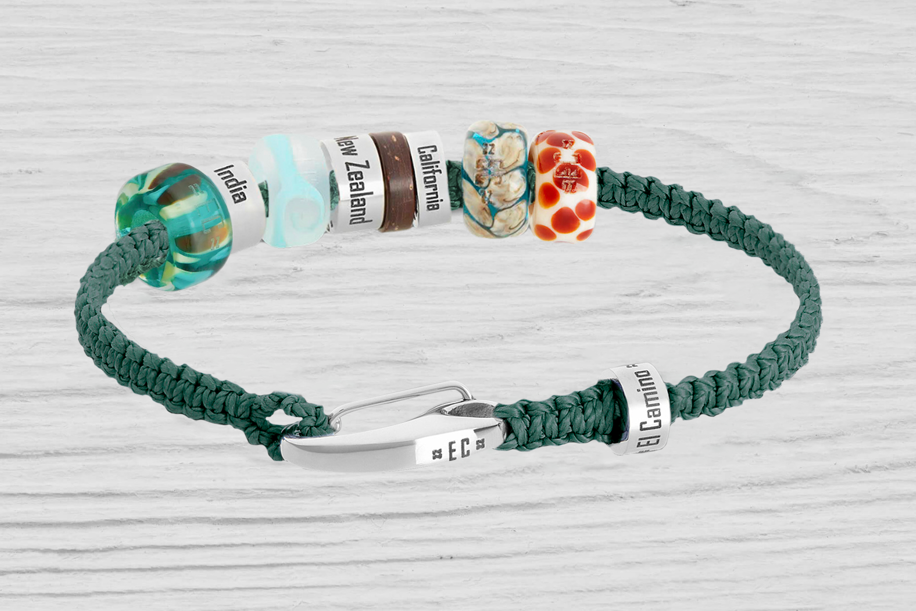Jungle Green El Camino Travel Memory Souvenir Bracelet